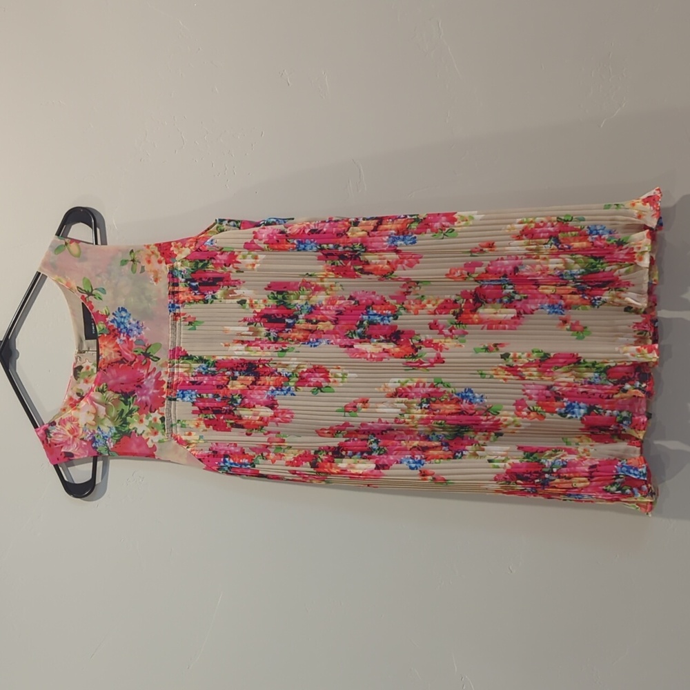 Romeo + Juliet Couture Baby Doll Pleated Floral Dress Size Small